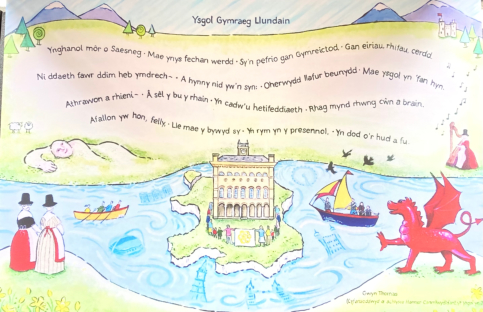 Darlun Ysgol Gymraeg Llundain a'i chymuned